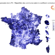 Carte de France du coefficient correcteur Suppression TH - EXFILO
